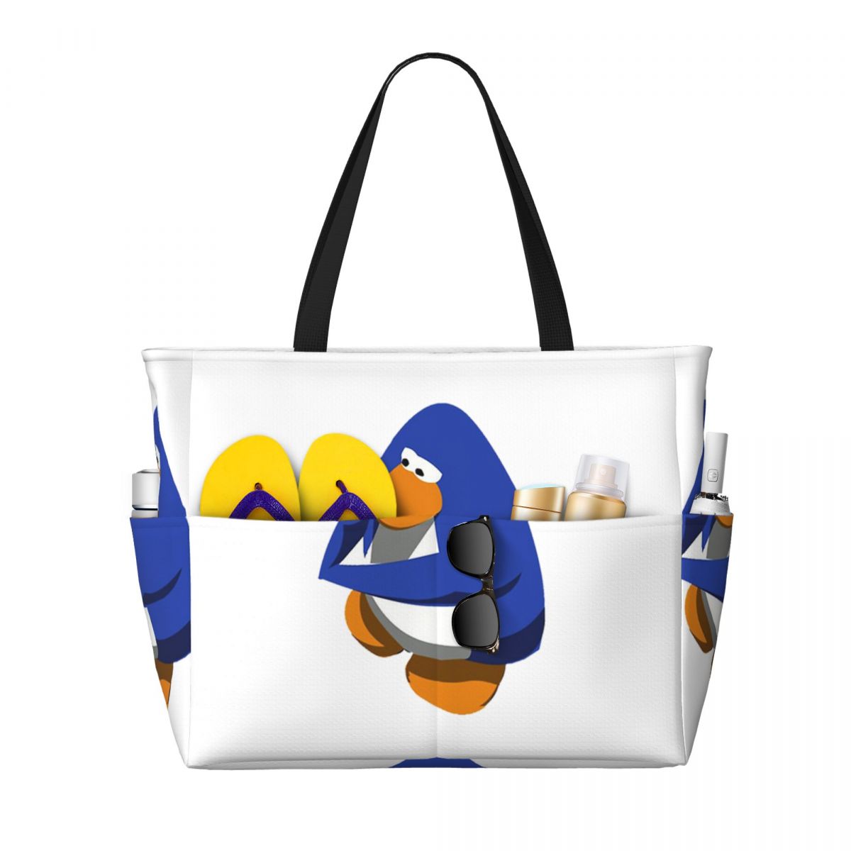 Yoga Fitness Club - Club Penguin BOI Beach Tote Bag