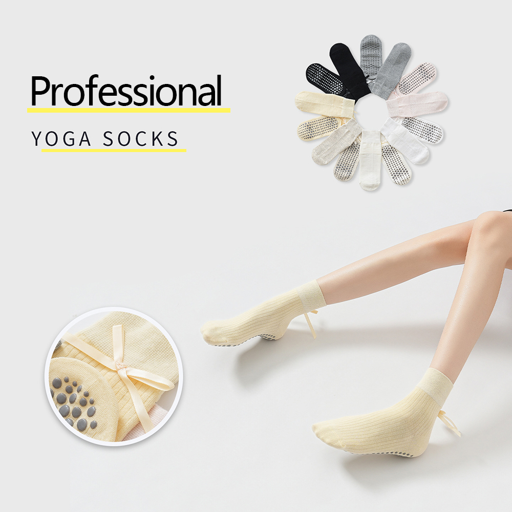 Yoga Fitness Pilates - Cute Bowknot Yoga Socks Girls Sweet