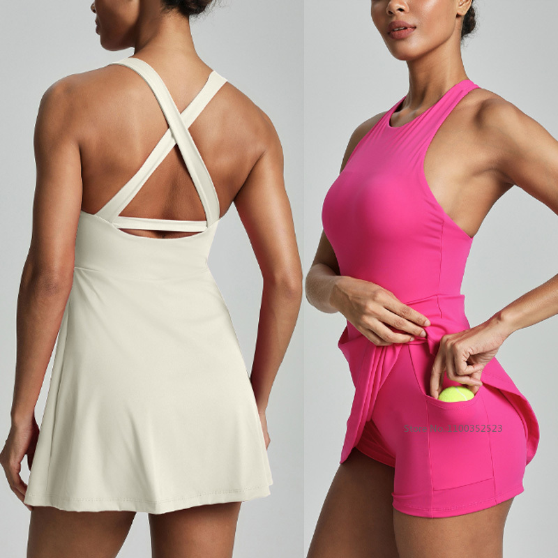 Women Cross Backless Tennis Dr - огляд і ціна Yoga Fitness Dress