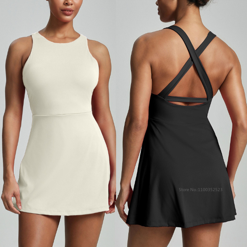 Women Cross Backless Tennis Dr - огляд і ціна Yoga Fitness Dress