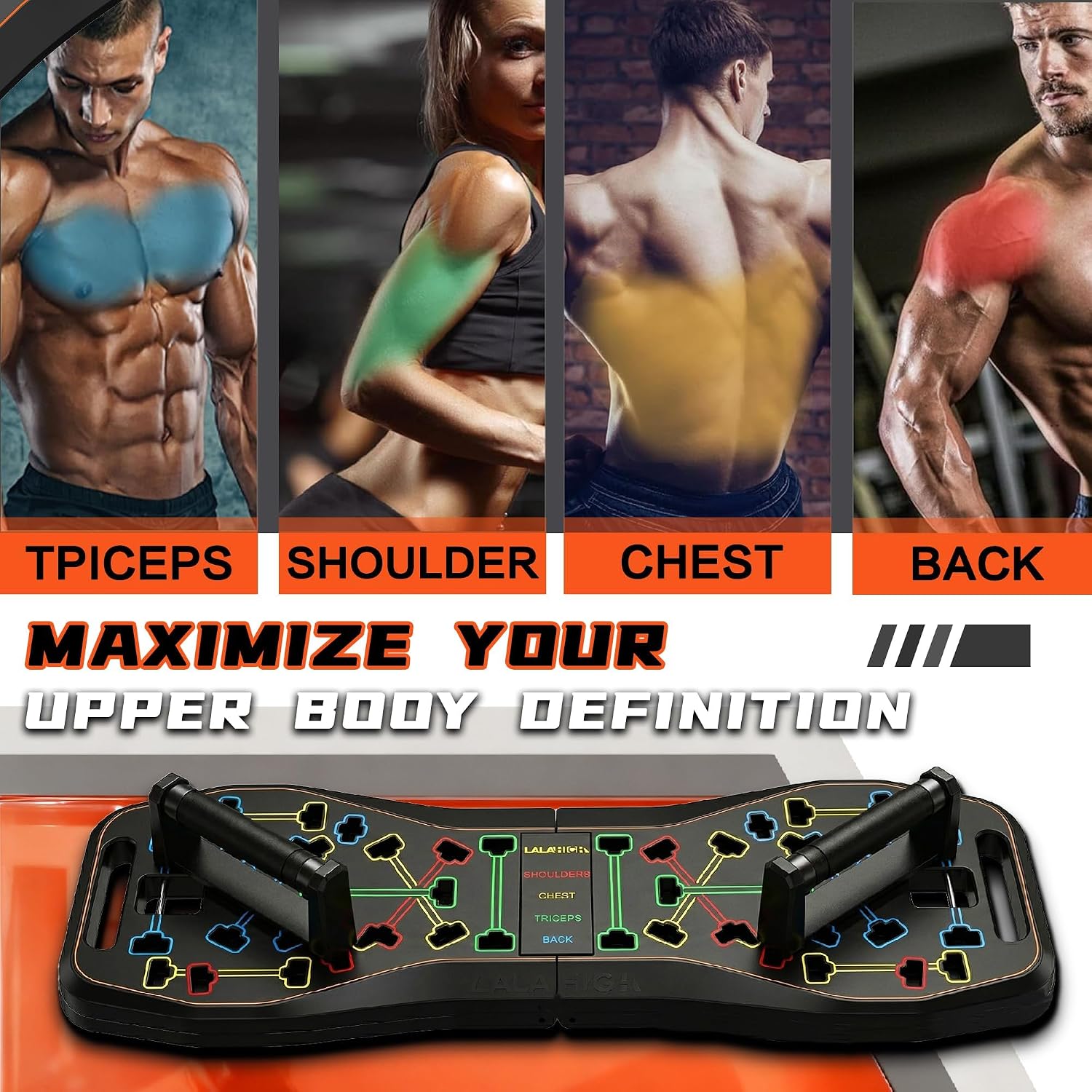 LALAHIGH Push Up Board,36 in 1 - огляд і ціна Ab Wheel Roller
