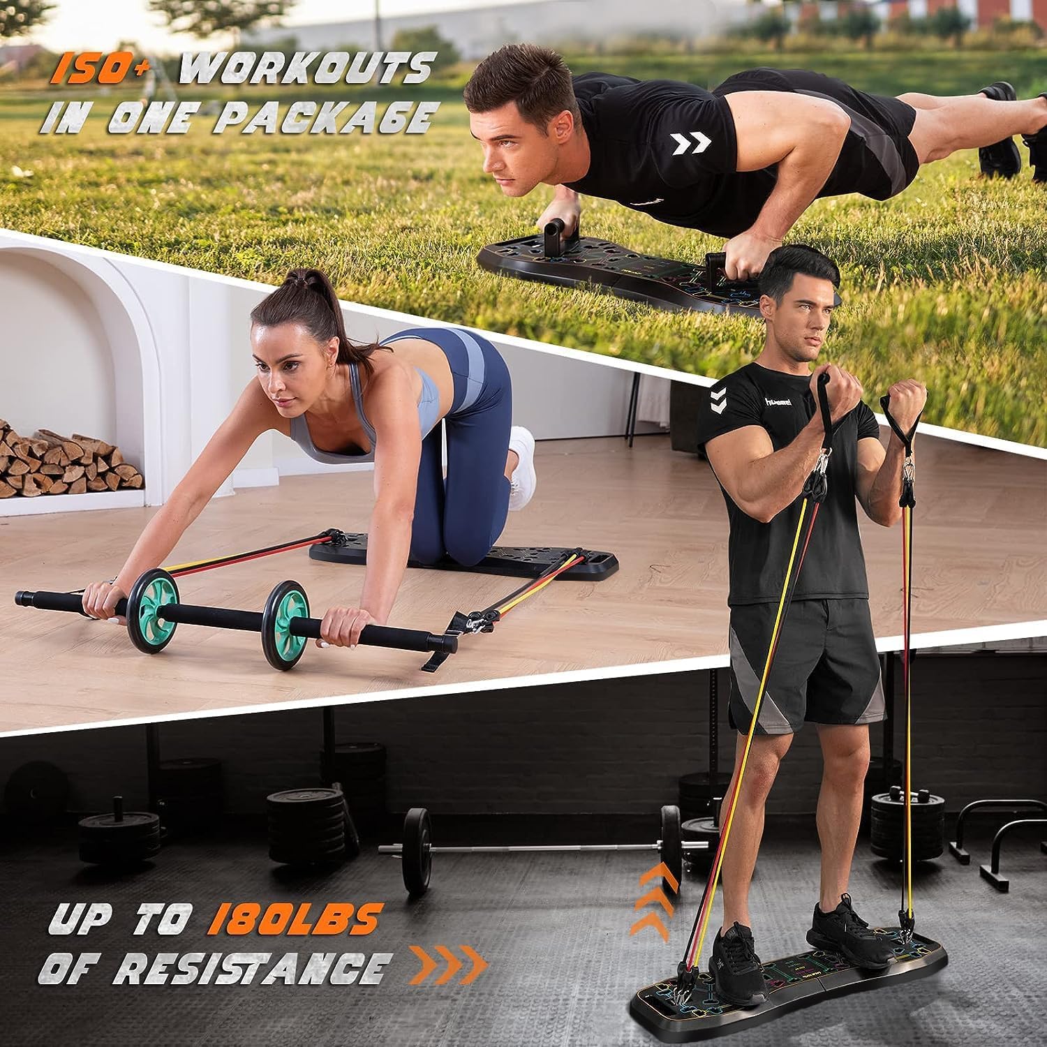 LALAHIGH Push Up Board,36 in 1 - огляд і ціна Ab Wheel Roller