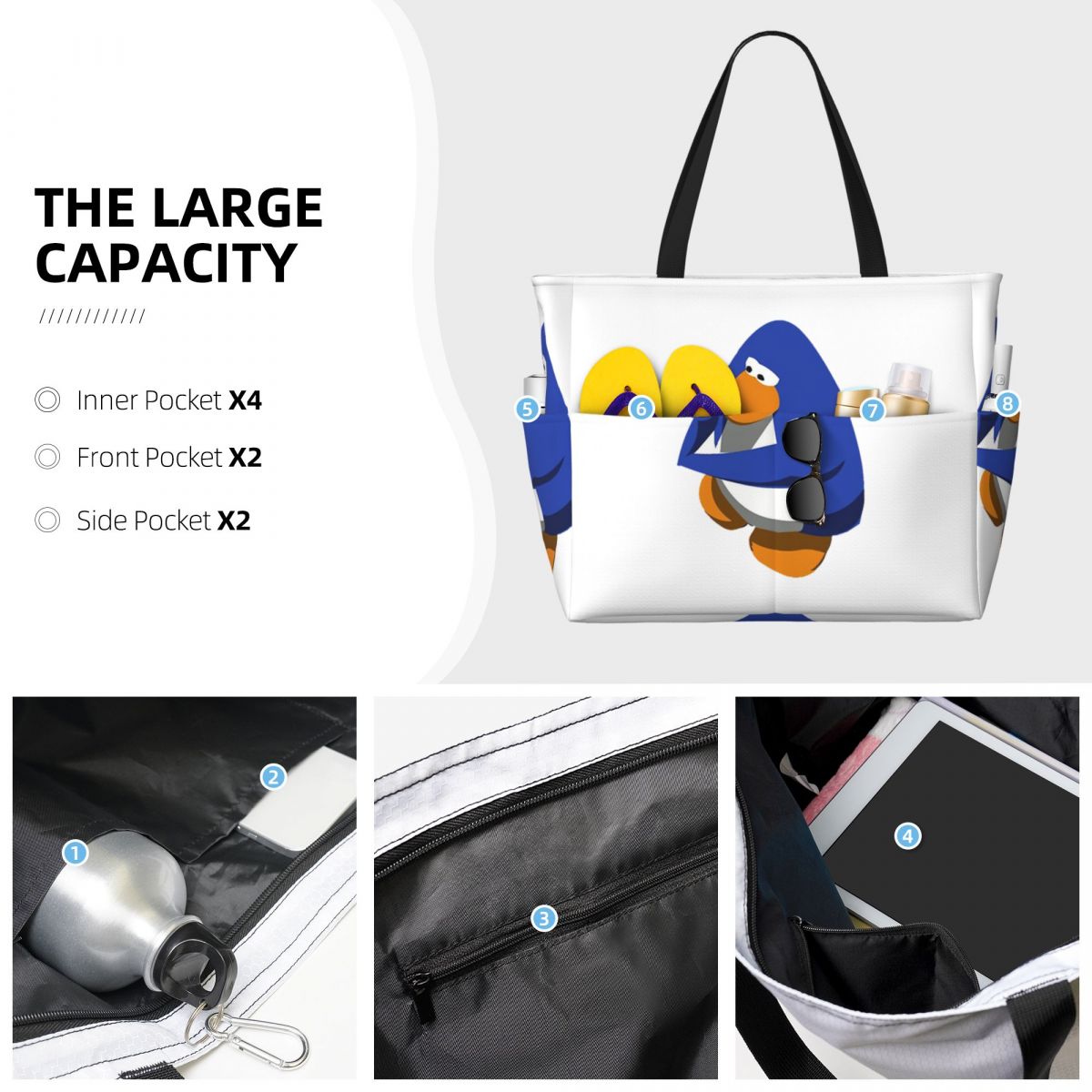Club Penguin BOI Beach Tote Ba - огляд і ціна Yoga Fitness Club