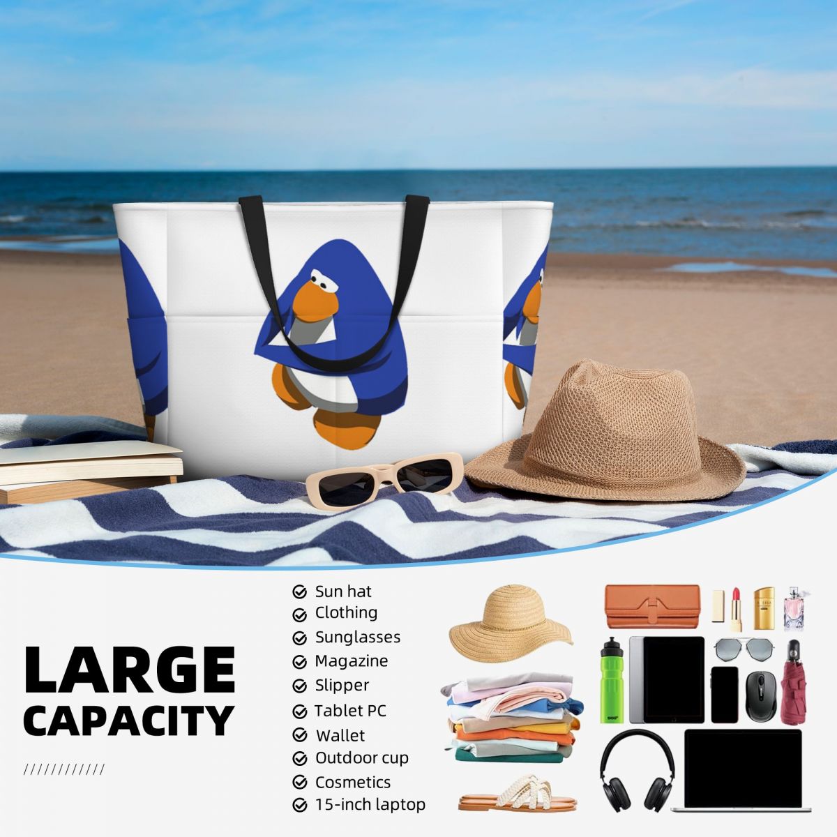 Club Penguin BOI Beach Tote Ba - огляд і ціна Yoga Fitness Club