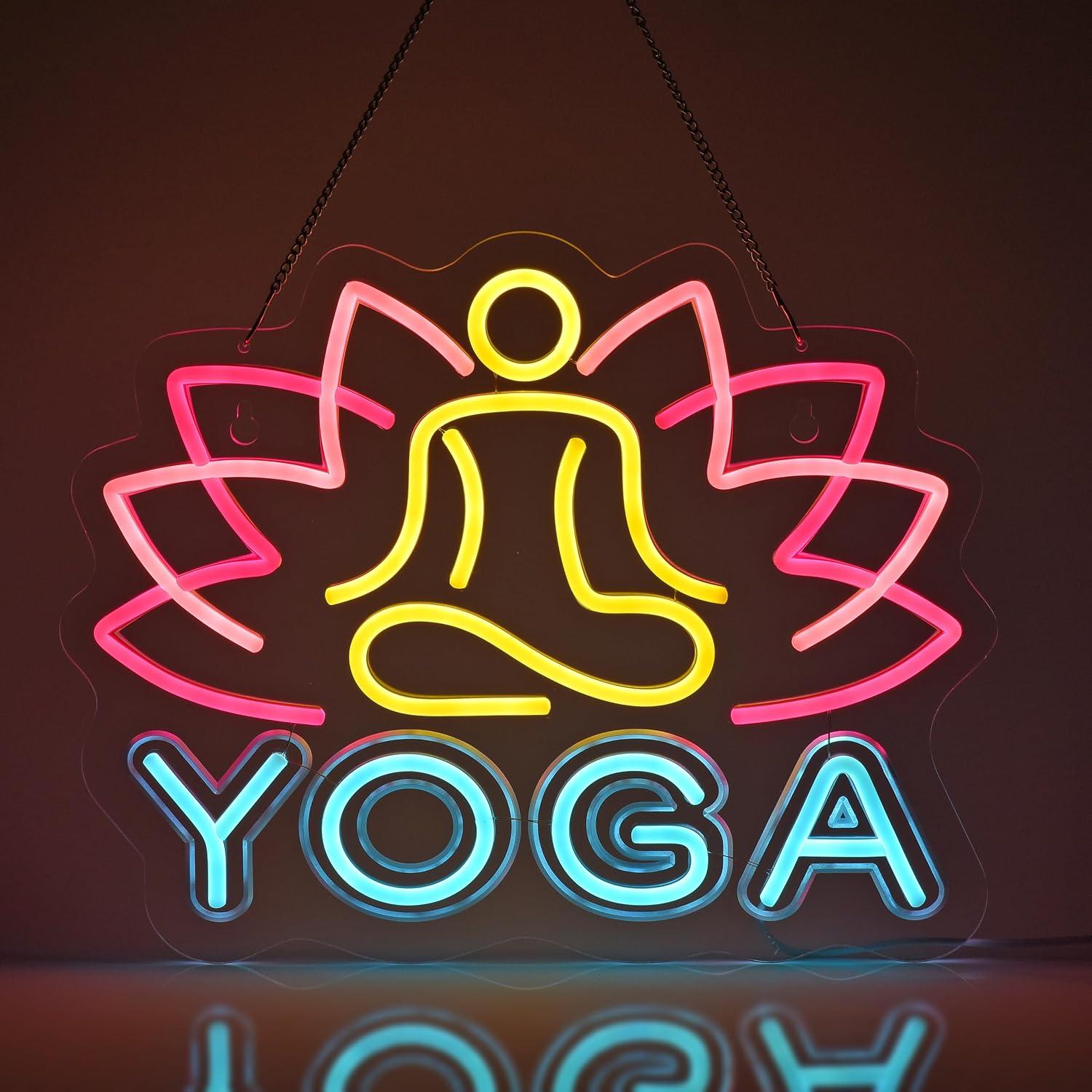 Yoga Neon Sign Dimmable LED Ne - огляд і ціна Yoga Fitness Club