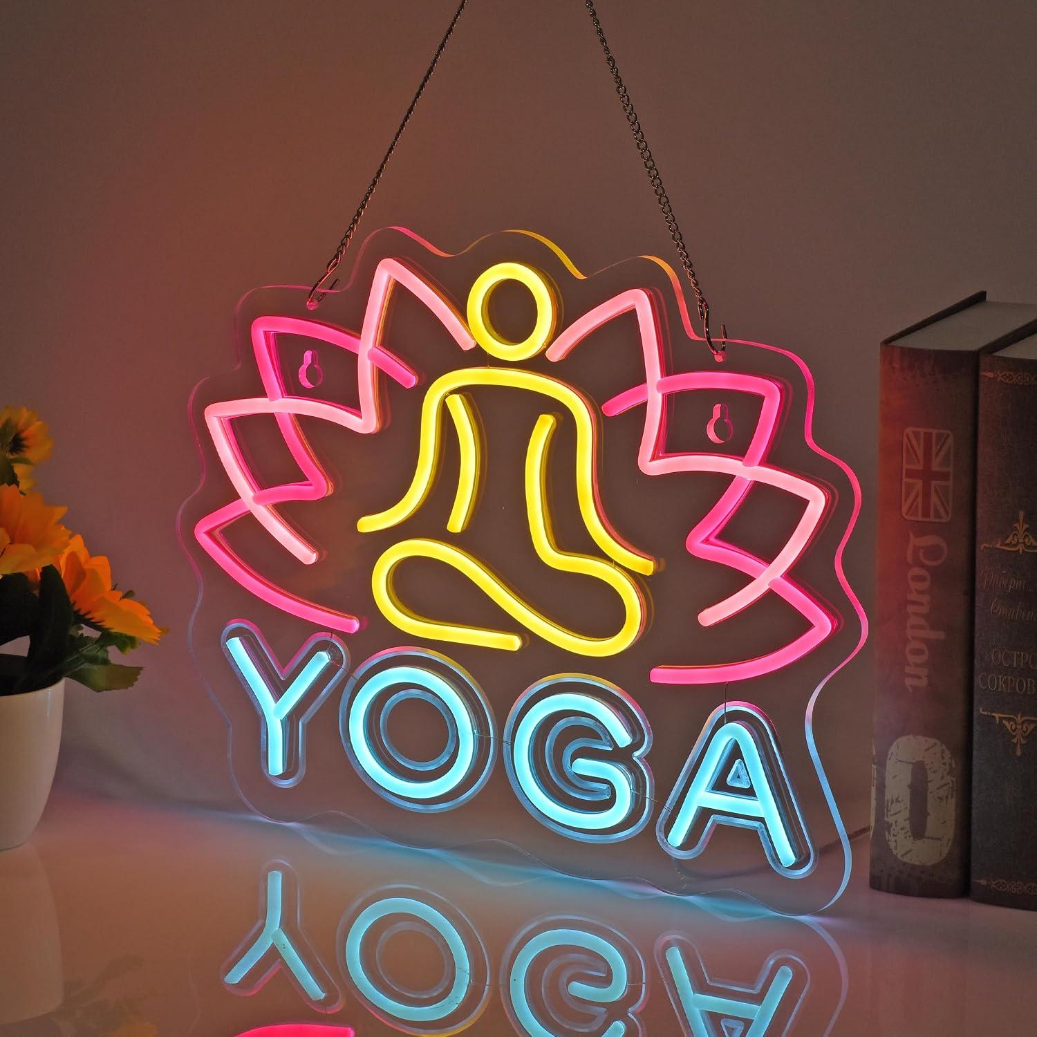 Yoga Neon Sign Dimmable LED Ne - огляд і ціна Yoga Fitness Club