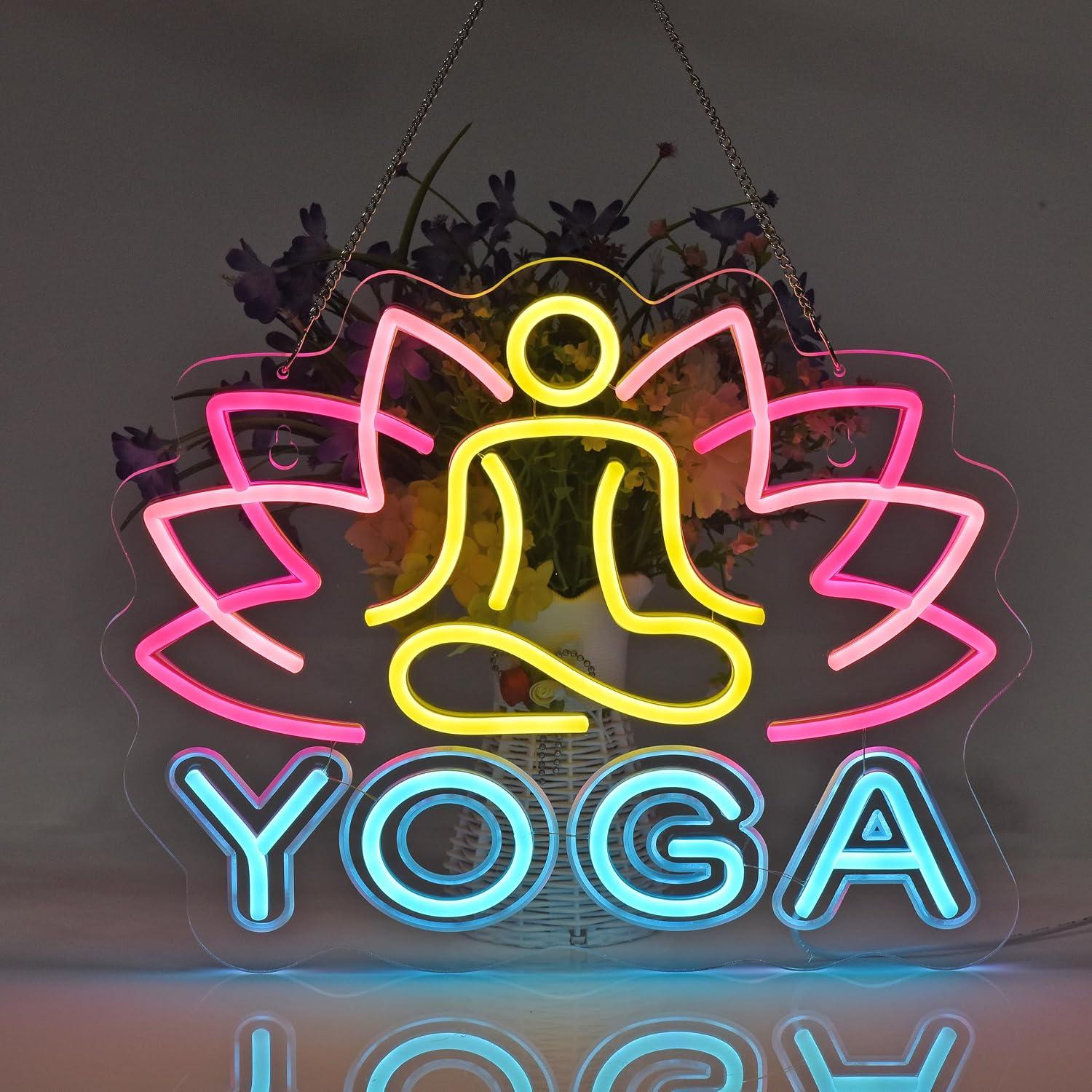 Yoga Neon Sign Dimmable LED Ne - огляд і ціна Yoga Fitness Club